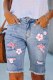 Sky Blue ALICE DISTRESSED DENIM BERMUDA SHORTS - FINAL SALE