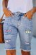 Sky Blue ALICE DISTRESSED DENIM BERMUDA SHORTS - FINAL SALE