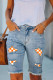 Sky Blue ALICE DISTRESSED DENIM BERMUDA SHORTS - FINAL SALE
