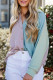 Phalaenopsis Color Block Corded Buttoned Oversized Shacket