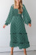 Green Sweet Excellence Smocked Floral Maxi Dress MDR1945