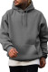 Medium Grey men's loose hooded sweatshirt