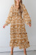 Yellow Sweet Excellence Smocked Floral Maxi Dress MDR1945