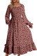Red Sweet Excellence Smocked Floral Maxi Dress MDR1945