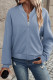 Myosotis Solid Textured Stand Neck Zipper Bomber Jacket