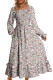 Pink Sweet Excellence Smocked Floral Maxi Dress MDR1945