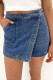Ashleigh Blue Faux Wrapped Mini Denim Skort